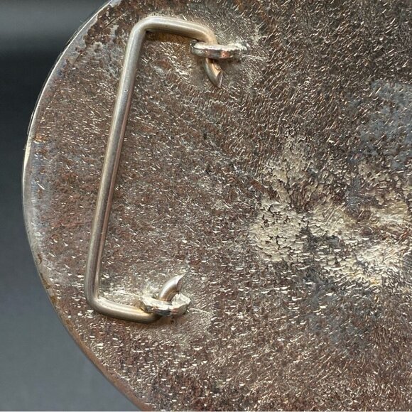 Vintage Large Silver Belt Buckle Authentic 1981 Champion Calf Roping WSCHA 🇺🇸 - Picture 10 of 15